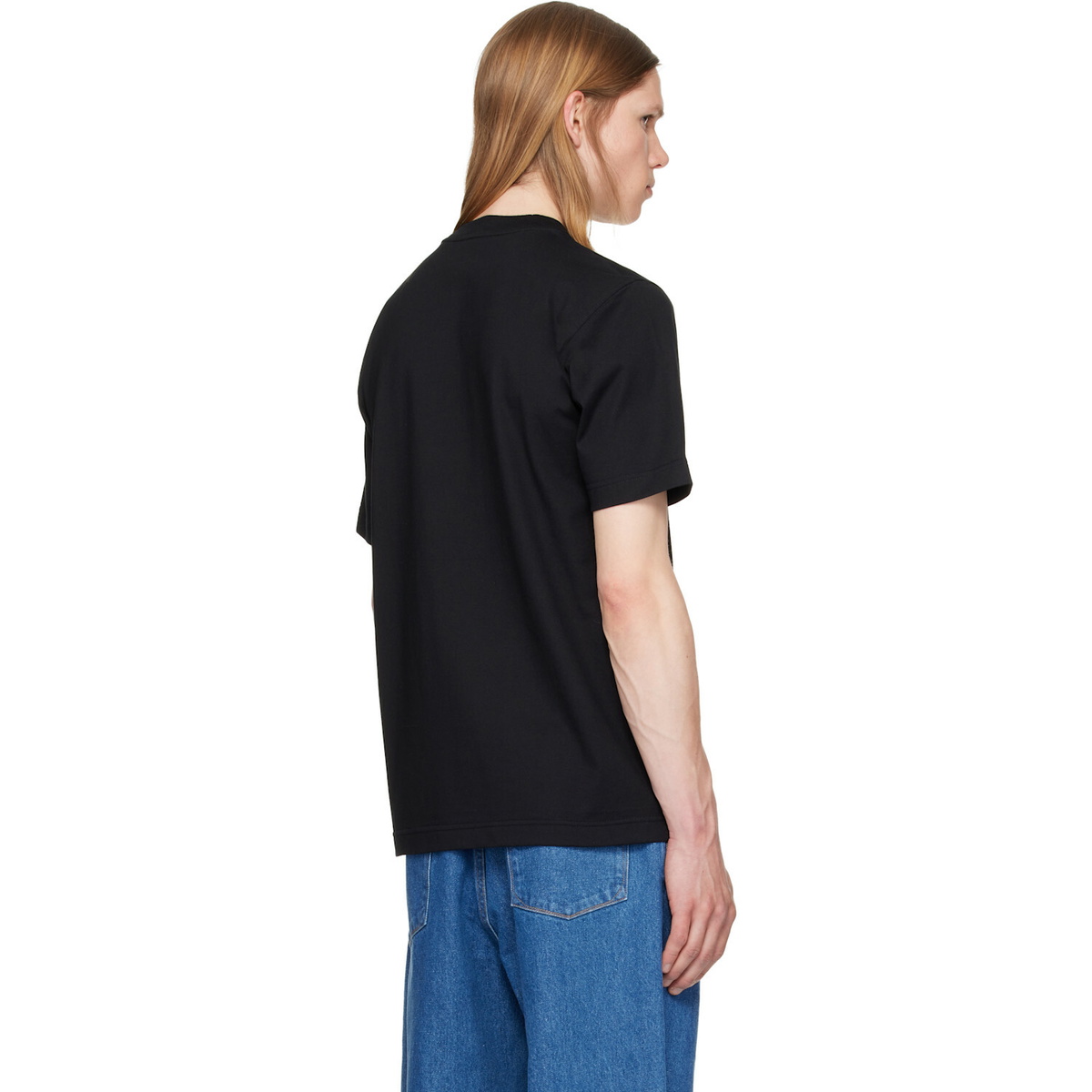 Burberry Black Knight Stamp Cotton T-shirt