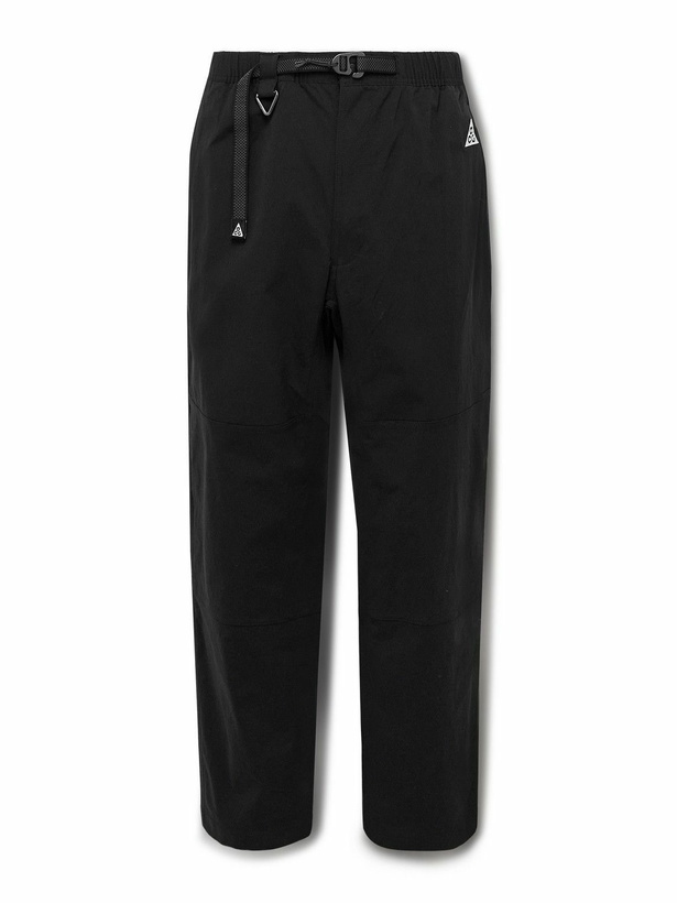 Photo: Nike - ACG Straight-Leg Belted Nylon-Blend Trousers - Black