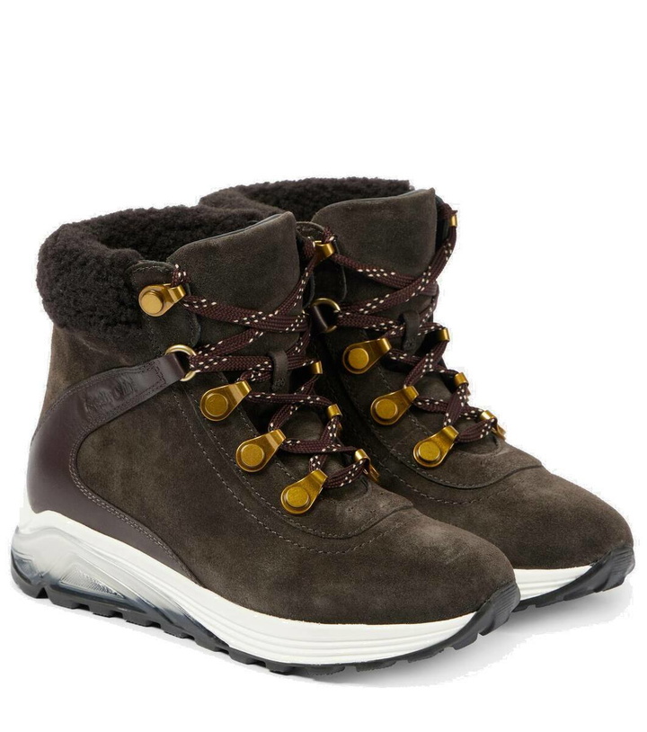 Photo: See By Chloé Brett shearling-trimmed suede hiking boots