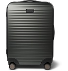 Ermenegildo Zegna - Leather-Trimmed Polycarbonate Carry-On Suitcase - Gray