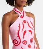 Cala de la Cruz Veneta printed linen minidress