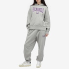 Palm Angels Women's College Sweat Pants in Melange Grey/Violet