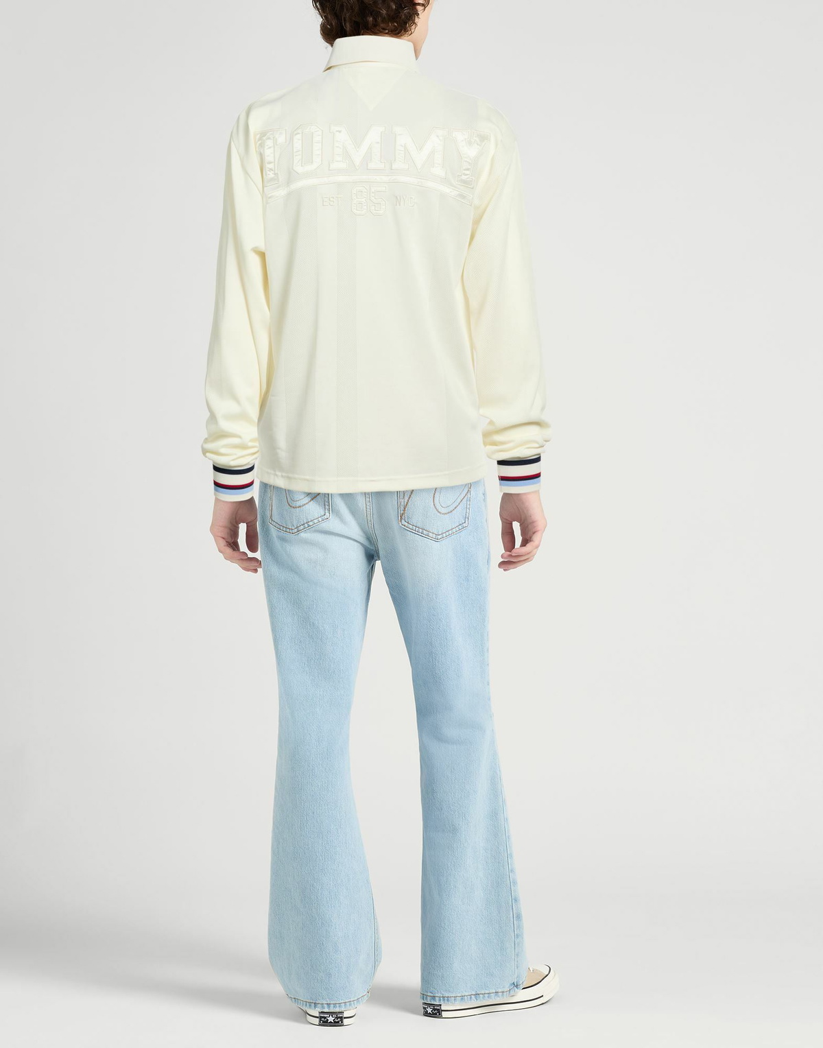 Tommy Jeans Mens Polo shirt Cream