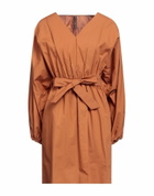 Manila Grace Womens Mini dress Rust