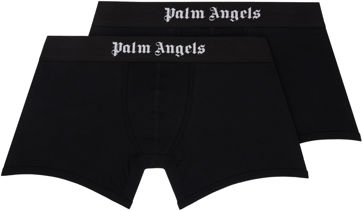 Palm Angels Two-Pack Black 'Palm Angels' Boxer Briefs