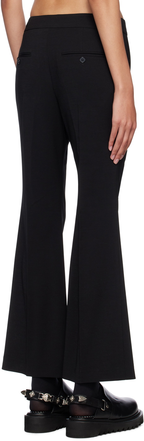 J KOO Black Cutout Trousers