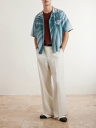Versace - Camp-Collar Cotton-Poplin Shirt - Blue