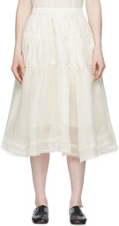 Renli Su White Mulberry Silk Ballet Skirt