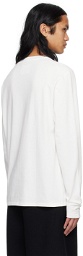 Jil Sander White Oversized Long Sleeve T-Shirt