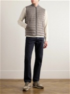 Herno - Padded Shell and Wool and Silk-Blend Down Gilet - Neutrals