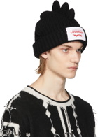 Charles Jeffrey Loverboy Black Wool Chunky Spikes Beanie