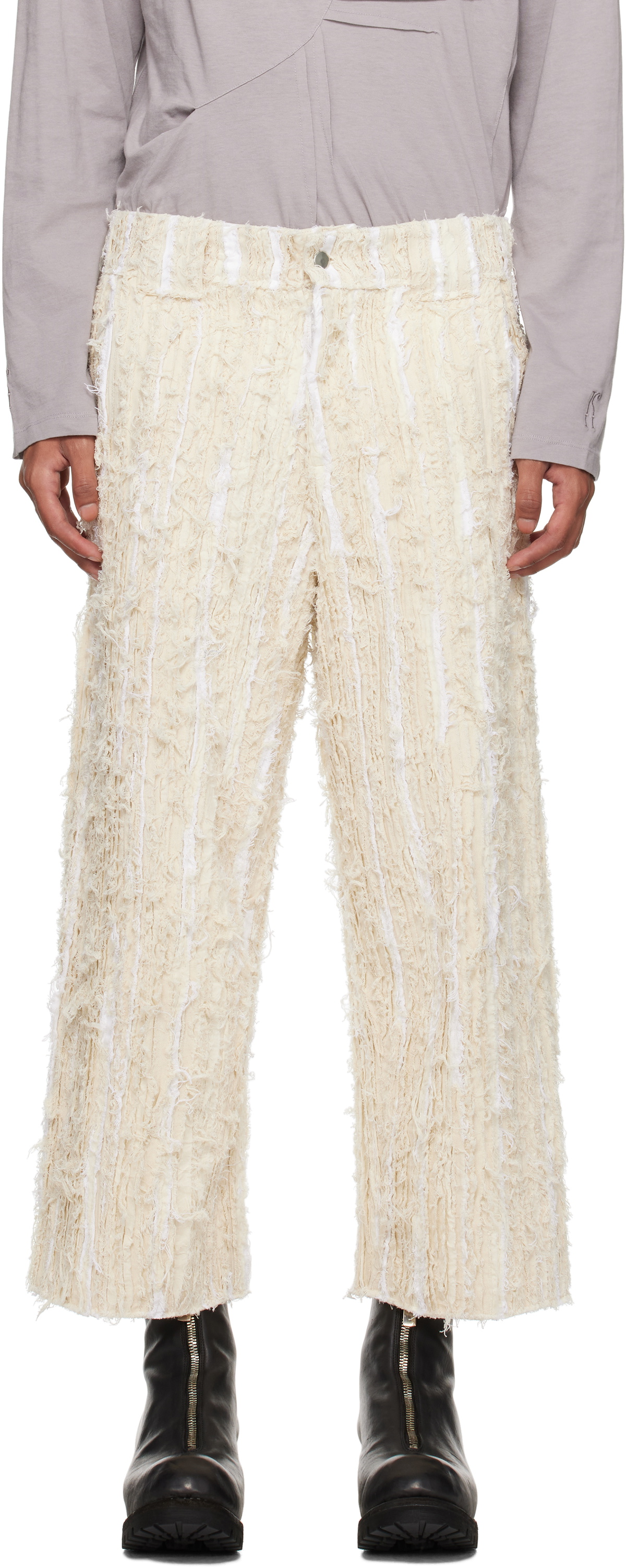 Tondolo Off-White Old Toiles Trousers