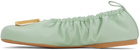 JW Anderson Green JWA Puller Leather Ballerina Flats