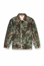 Diesel Trucker jacket in crinkled camo canvas - Jackets - Unisex - Multicolor
