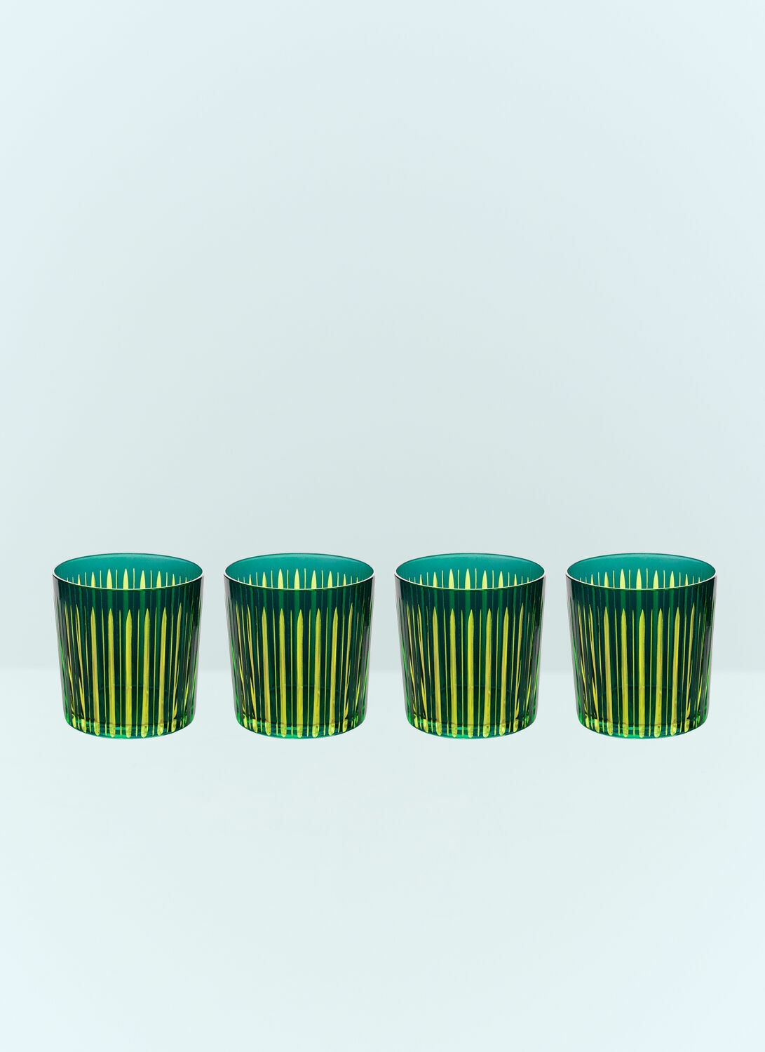 L'Objet Set Of Four Prism Cocktail Glasses