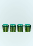 L'Objet Set Of Four Prism Cocktail Glasses