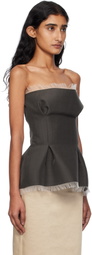 GIA STUDIOS Brown Vivienne Top