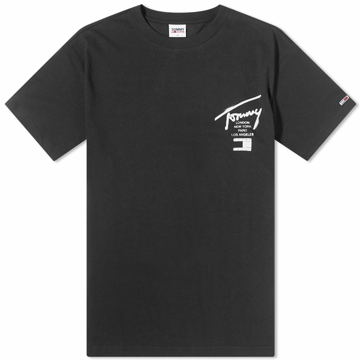 Tommy Jeans Men's Classic Spray T-Shirt in Black Tommy Jeans