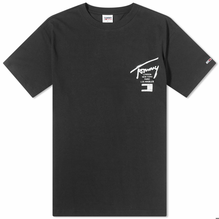 Photo: Tommy Jeans Men's Classic Spray T-Shirt in Black