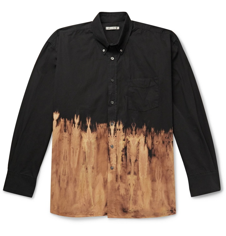 Photo: Our Legacy - Oversized Button-Down Collar Dip-Dyed Cotton-Poplin Shirt - Black