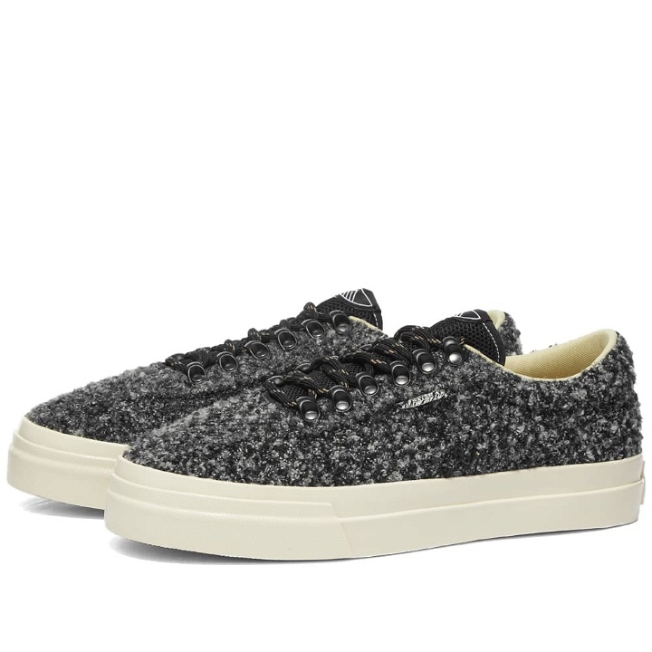 Photo: Stepney Workers Club Men's Bouclé Dellow Sneakers in Charcoal