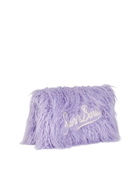 MC2 Saint Barth Lilac Furry Mildred Pochette With Saint Barth Embroidery