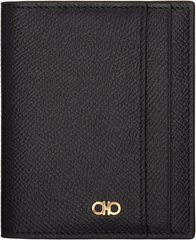 Photo: Ferragamo Black Gancini Window Credit Card Holder