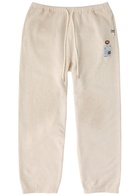 Maison mihara yasuhiro Distressed Cotton Sweatpants Cream
