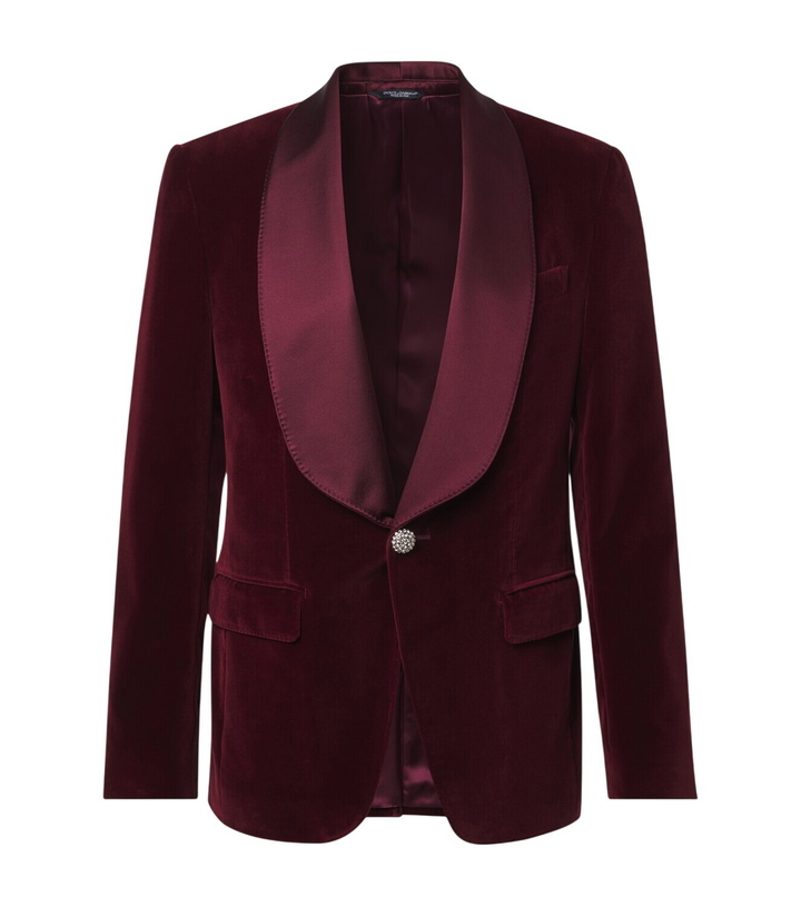 Photo: Dolce&Gabbana Cotton-blend velvet tuxedo jacket