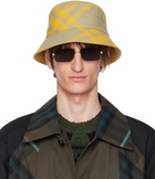 Burberry Yellow & Gray Check Bucket Hat