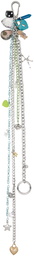 Marland Backus Silver & Blue Chain Keychain