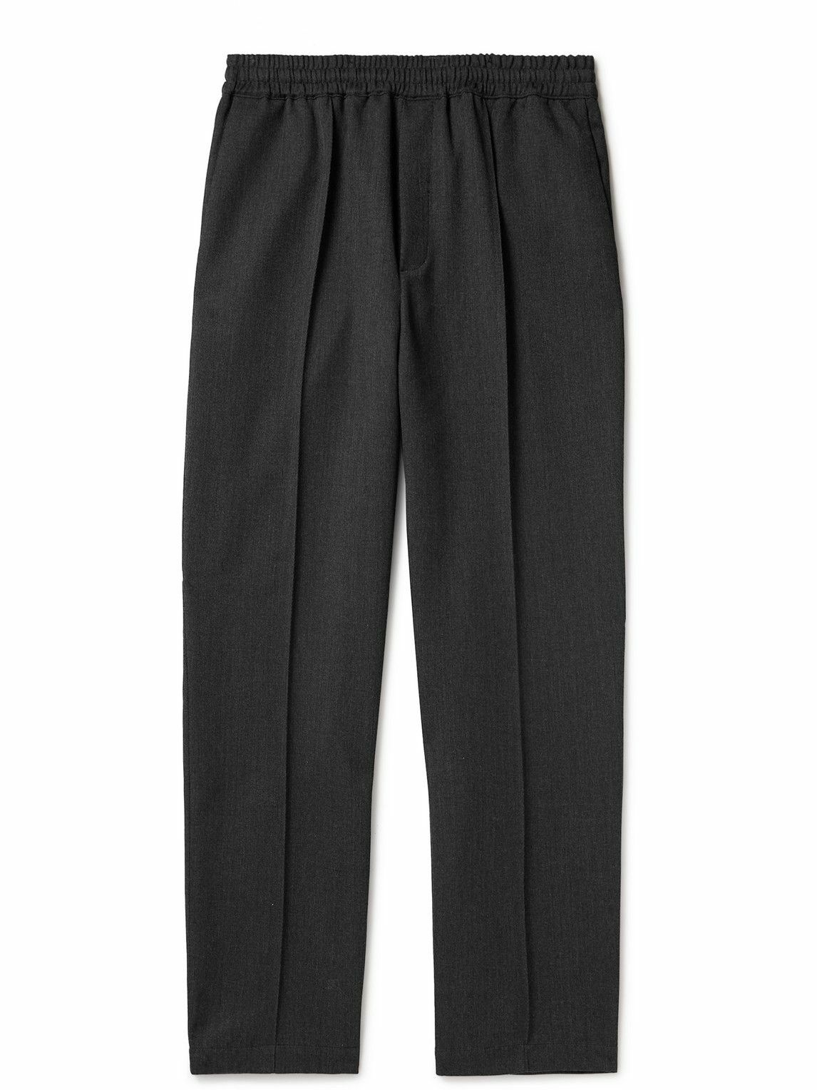 Photo: RÓHE - Tapered Virgin Wool-Twill Trousers - Gray