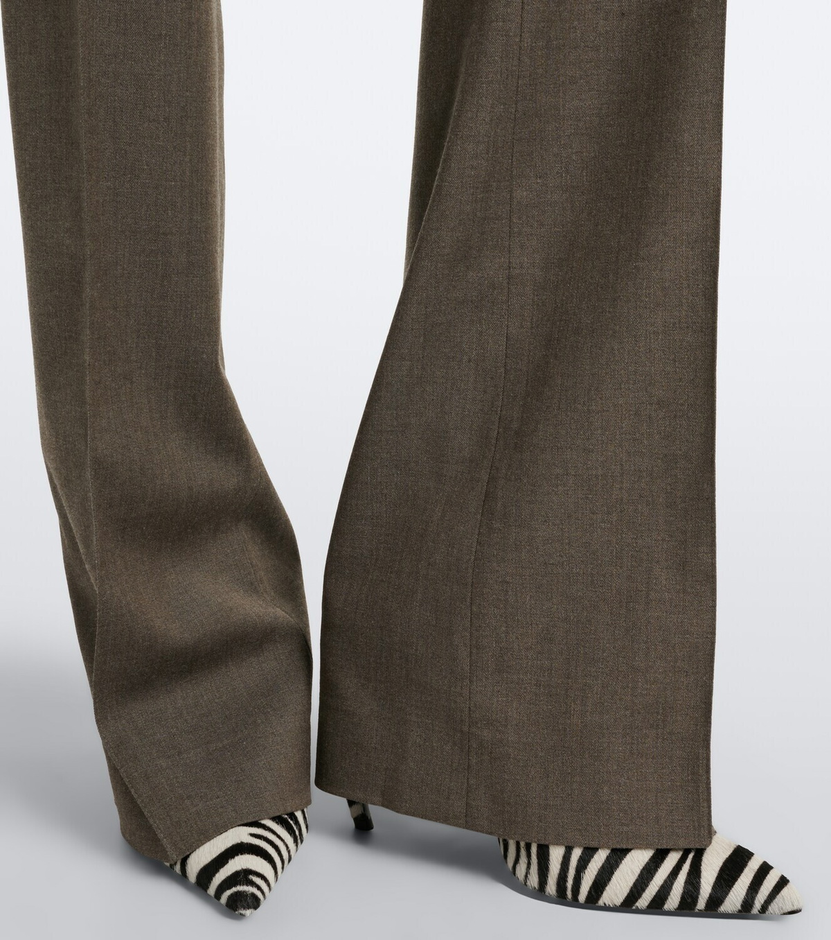 The Attico Low-rise wool-blend flared pants