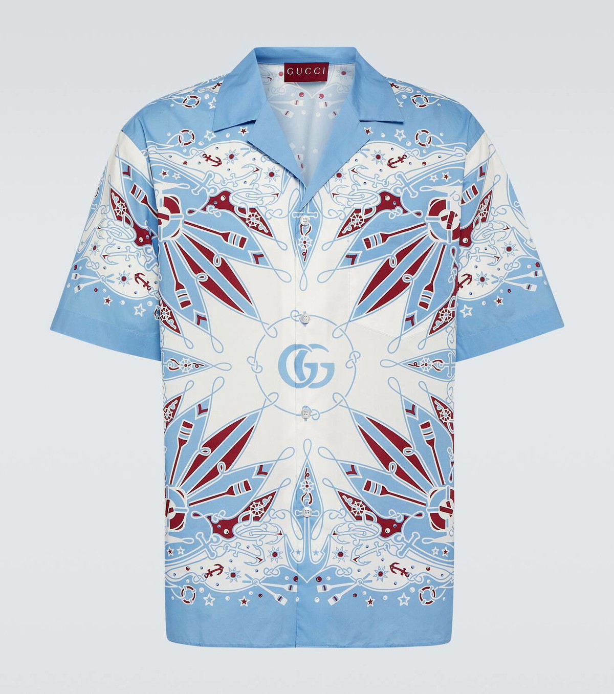 Gucci Double G printed cotton bowling shirt Gucci