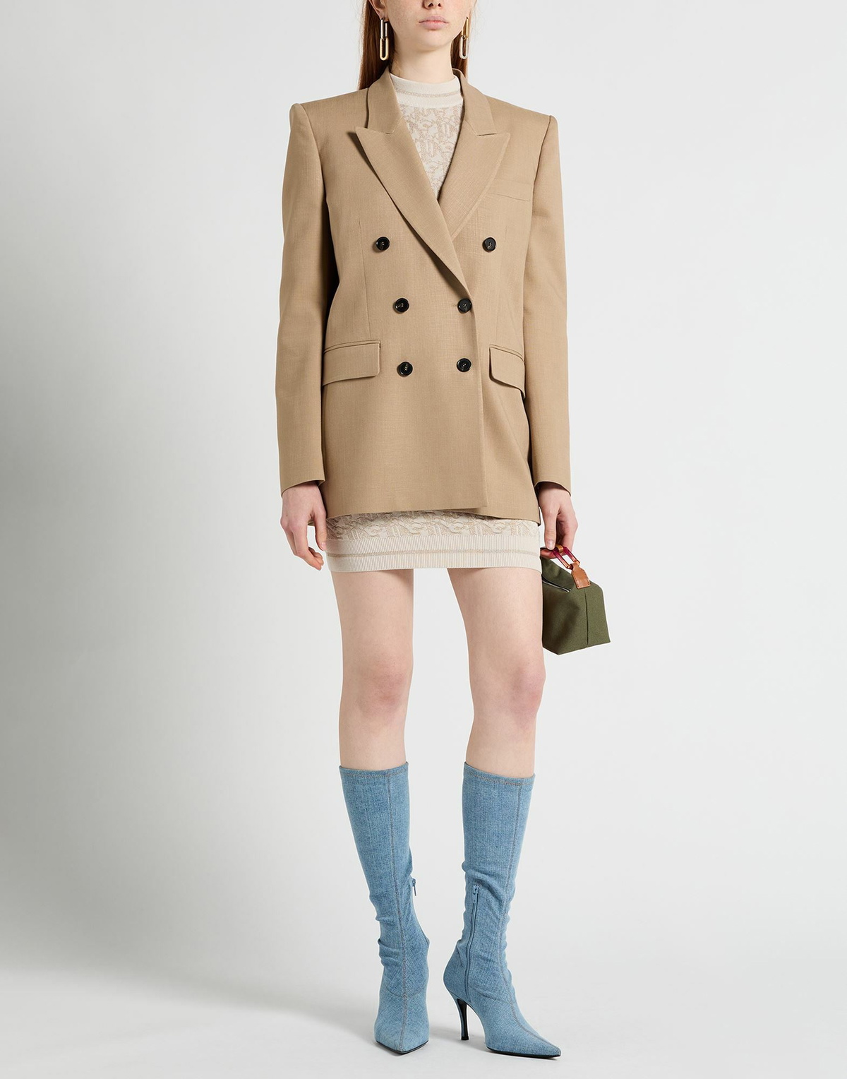 Msgm Womens Blazer Sand