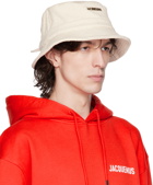 Jacquemus Off-White Le Raphia 'Le Bob Gadjo' Hat