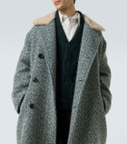 Zegna Herringbone wool and cashmere coat