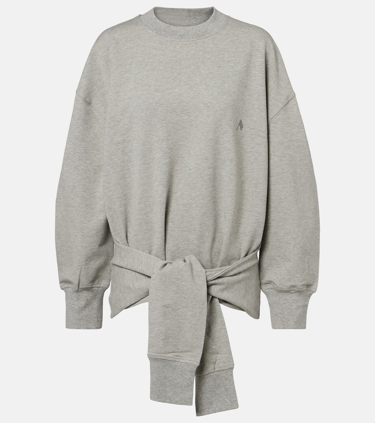 The Attico Oversized draped cotton-blend sweatshirt