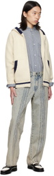 AFTER PRAY Blue Line Panel Jeans