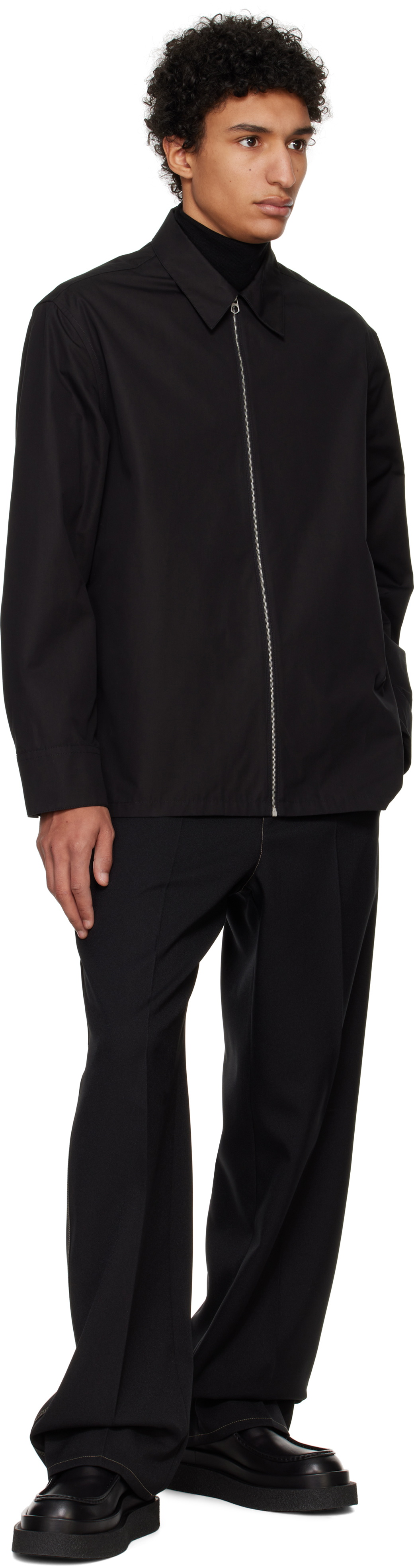 Jil Sander Black Zip Shirt