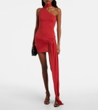 Aya Muse Draped silk-blend jersey minidress
