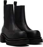 Rick Owens Black Temple Beatle Bogun Chelsea Boots