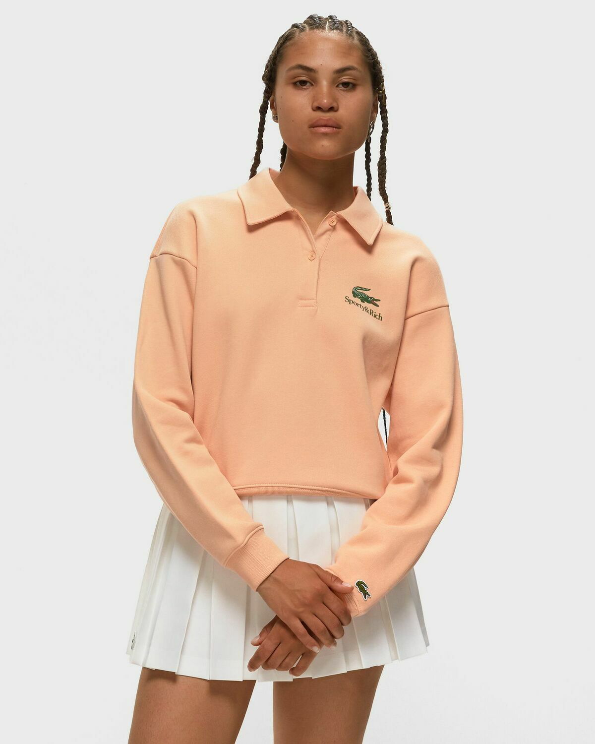 Sporty&Rich×Lacoste Serif Polo Half Zips Sporty & Rich Lacoste Serif Polo Blue Half Zips Sporty & Rich