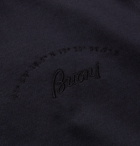 Brioni - Fleece-Back Stretch-Cotton and Cashmere-Blend Jersey Zip-Up Hoodie - Men - Navy