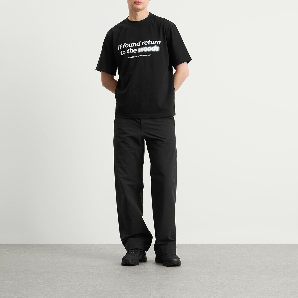 Purple Mountain Observatory Men's Return To The Woods T-Shirt in Black