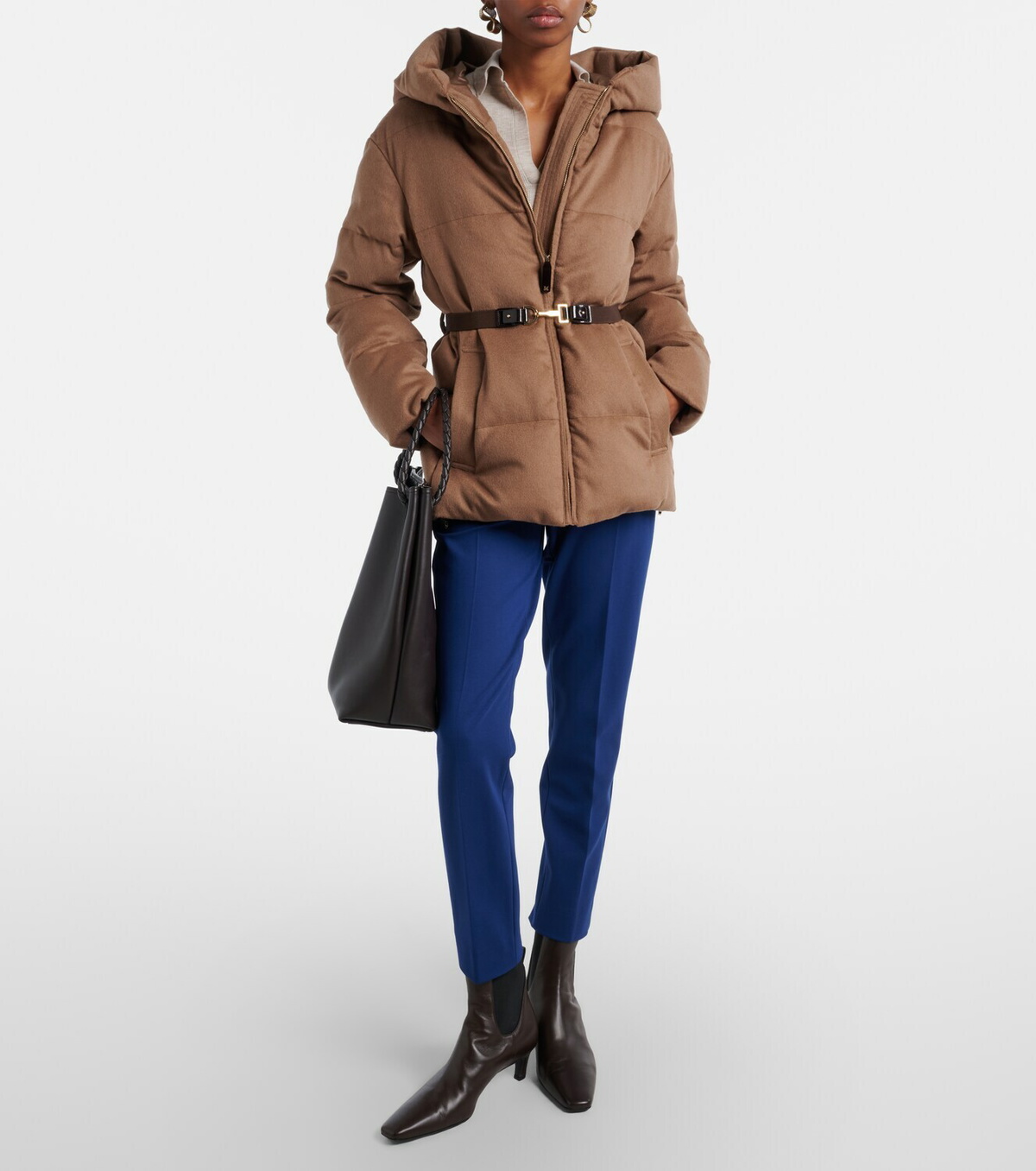 Max Mara The Cube Corona camel hair puffer jacket