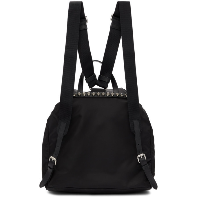 Prada Black Studded Nylon Backpack Prada