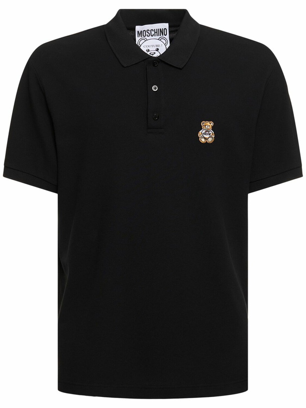 Photo: MOSCHINO Teddy Logo Patch Polo Shirt