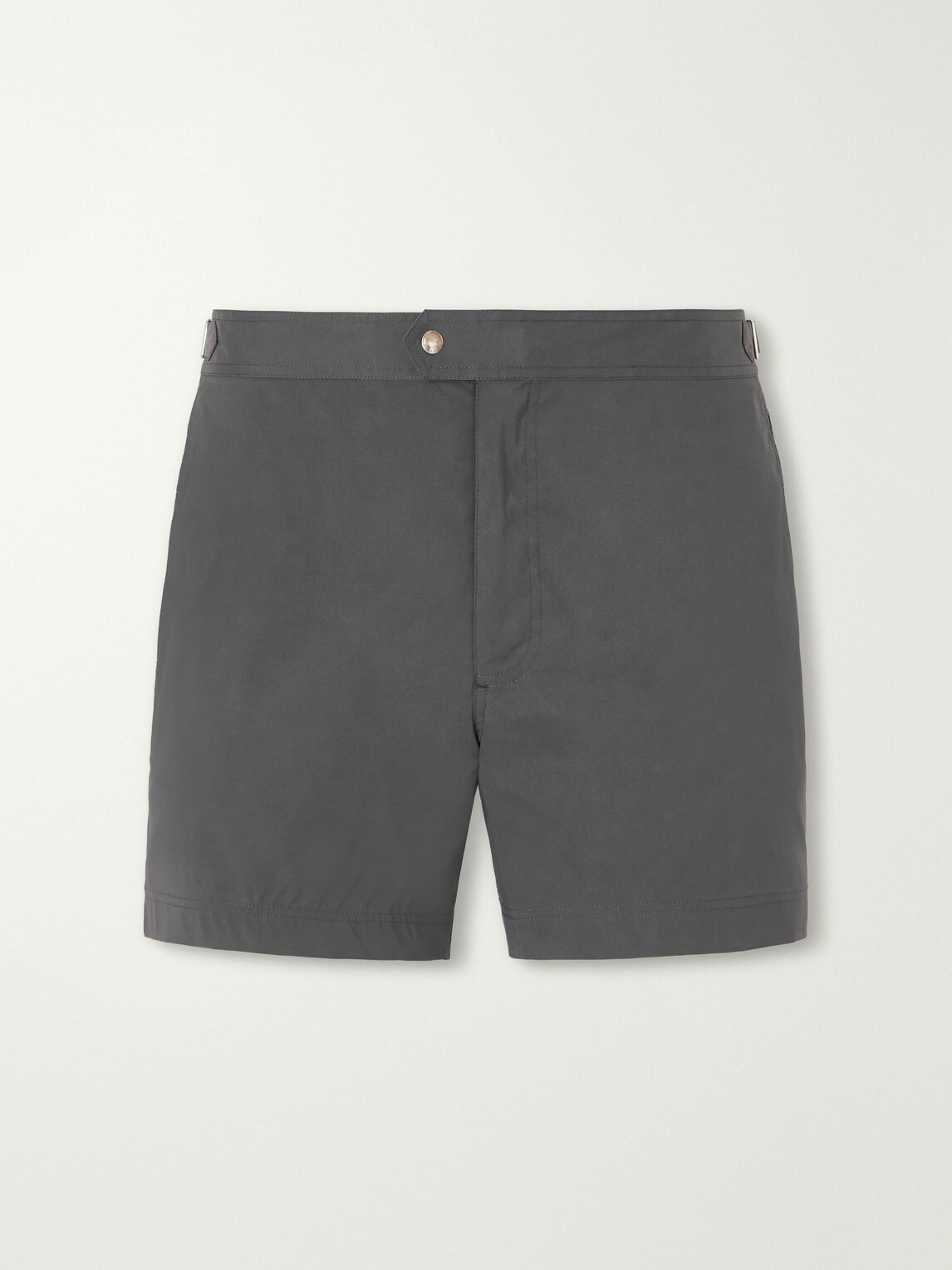 TOM FORD - Straight-Leg Mid-Length Swim Shorts - Gray
