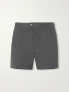TOM FORD - Straight-Leg Mid-Length Swim Shorts - Gray